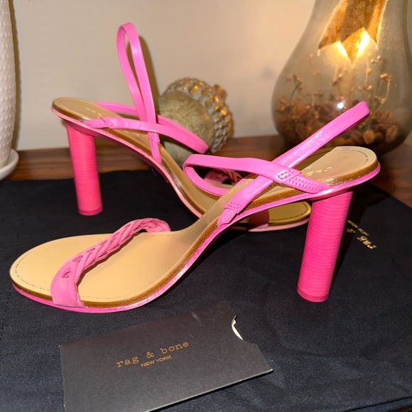 RAG & BONE women’s Infinity Cylinder Heel Slingback Sandals, size 39 - Picture 7 of 15